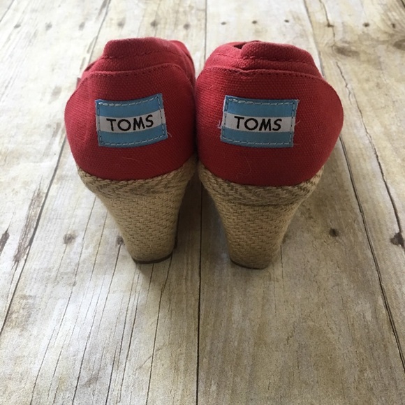 Toms Wedge Peep Toe Heels - Picture 5 of 6
